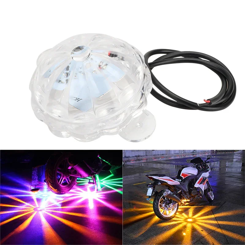 

2PCS Motorcycle LED Chassis Light RGB Flash Strobe Lamp Motorbike Decoration Atmosphere Light Universal 12V Motorcycle Light