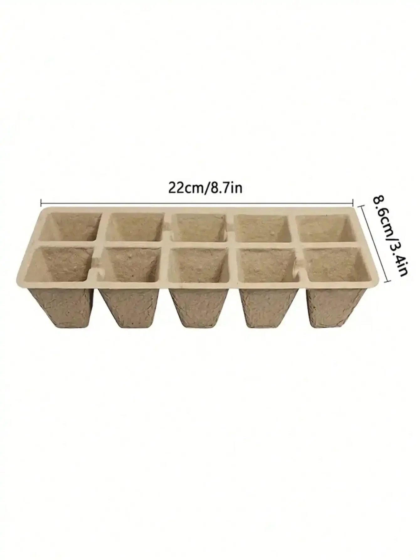 10/12Grids Cell Nursery Pots for Seedling,Starter Tray Biodegradable Pulp Seedling Cup Garden Plant Seedling Germination Tool