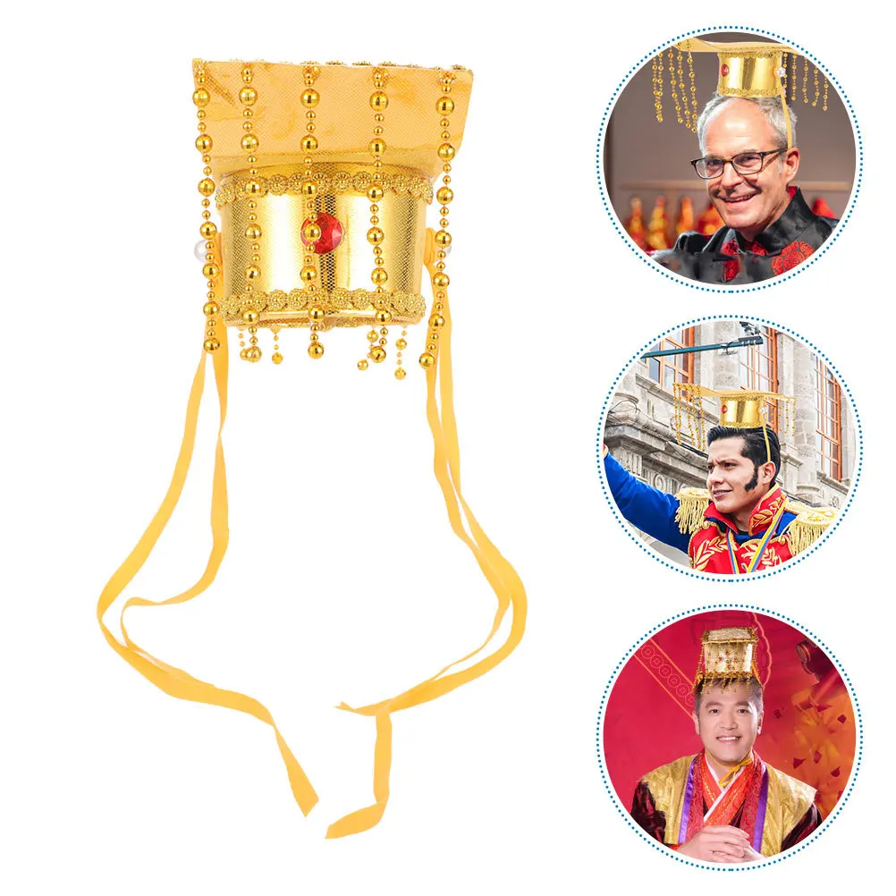 

Asian Emperors Hat Retro Style Chinese Emperors Costume Hat Cosplay Headwear Chinese Costume Headwear Crown