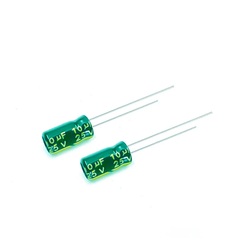 

335pcs 25V 10uF Electrolytic Capacitor High Frequency Low ESR Long Life Green Gold 4x7mm for Power Supply