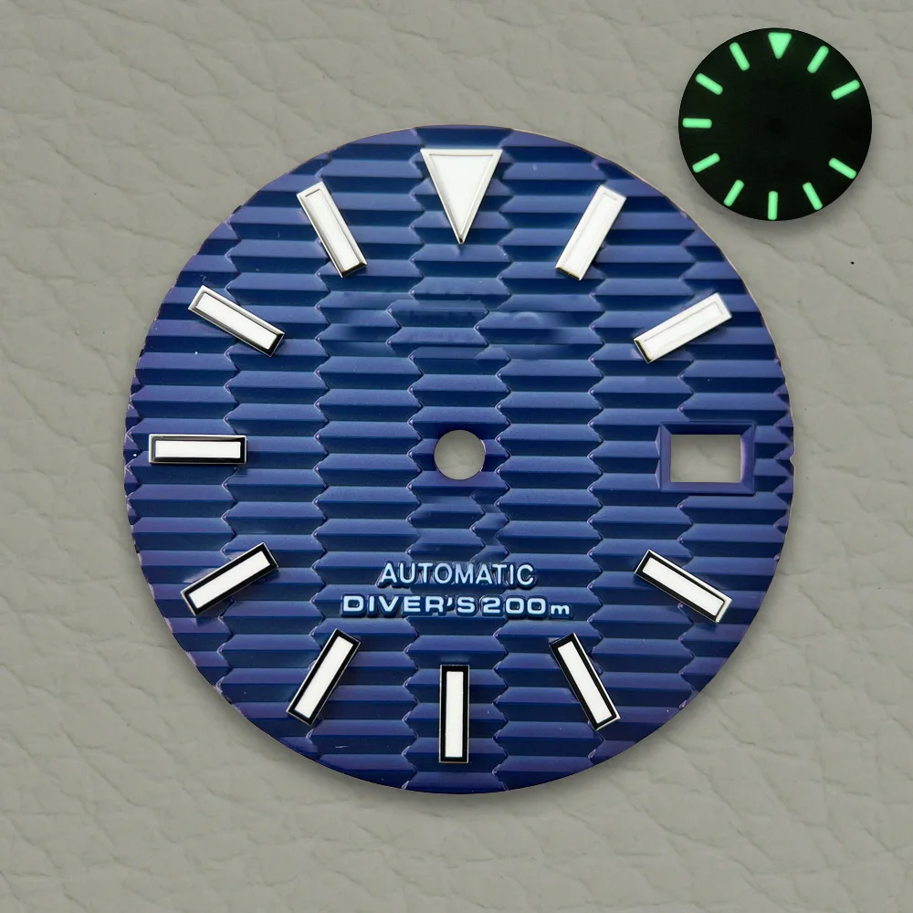 High Quality 28.5mm Watch Dial Green Luminous S Dial Watch Modification Accessories For NH35 NH36 Automatic Movement
