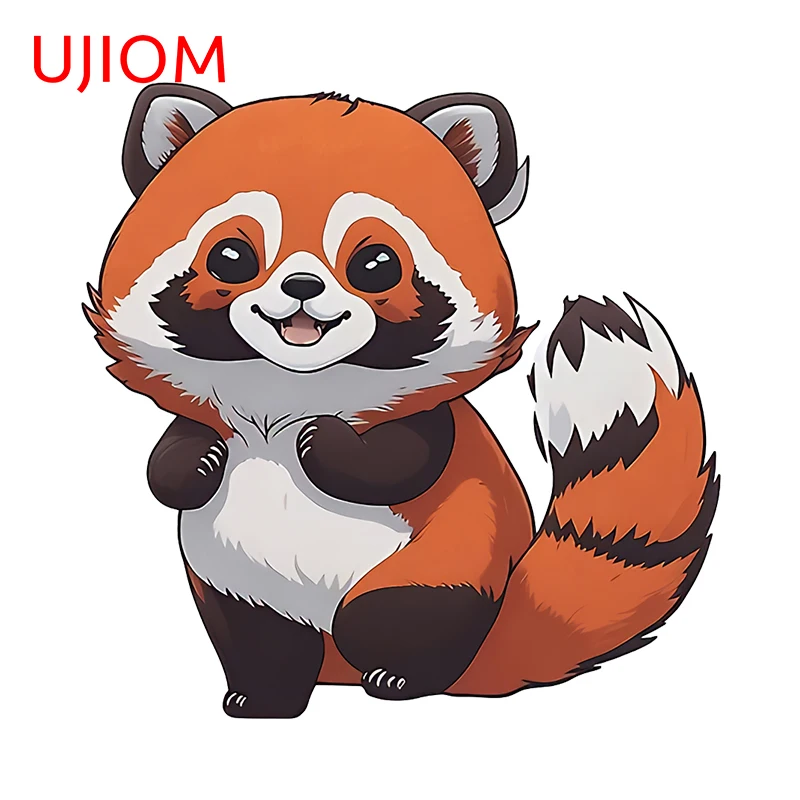 UJIOM Red Panda Wall Stickerssuper Cute Cartoon Window Door Laptop Decals Creative Sunscreen Living Room Decoration For Kids