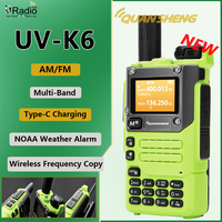 Quansheng UV-K6 Walkie Talkie Green 5W 50-600MHz Full Band Receiving TypeC Charging Scrambler NOAA UV-K58 UV-K5(8) Two Way Radio