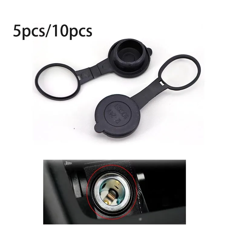5/10pc Car Cigarette Female Socket Lighter Lid Outlet 12V Outlet Waterproof Cap Dustproof Cover Plug Cap Car Accessories