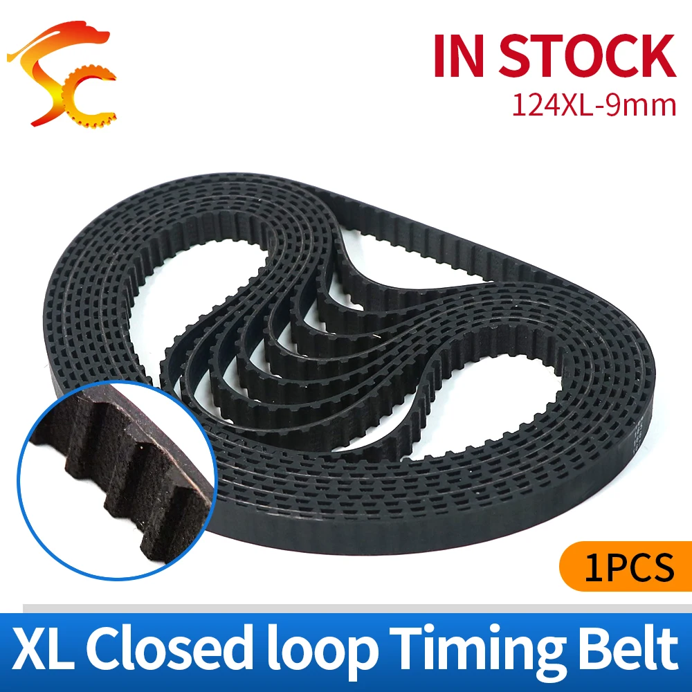 

1pcs/lot High quality 124XL Rubber Timing Belt 9mm Width 5.08mm Pitch 124XL 62 teeth for Machine Part