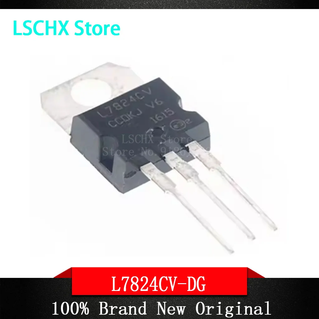 50pcs L7824CV L7824CV-DG TO-220 linear voltage regulator Input 40V output 24V 1.5A