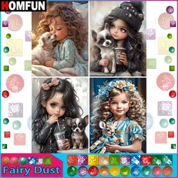 HOMFUN Fairy Dust Diamond Painting Full Square/Round Diamond
