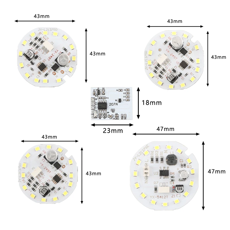 3W 5W 7W 9W 12W radar DOB integrated board, radar induction LED light source module, lamp core intelligent induction cont