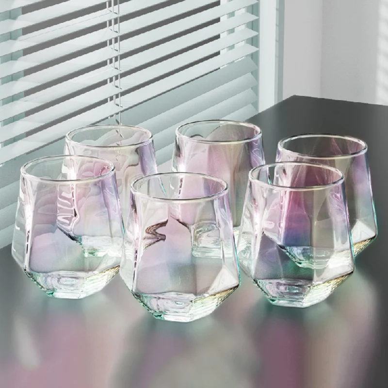 

For 320ml 6pcs Sets Whiskey Glass Drinkware Luxury Drinking Glasses High End Coffee Latte Mugs Water Bottle Suitable for Gift Gi