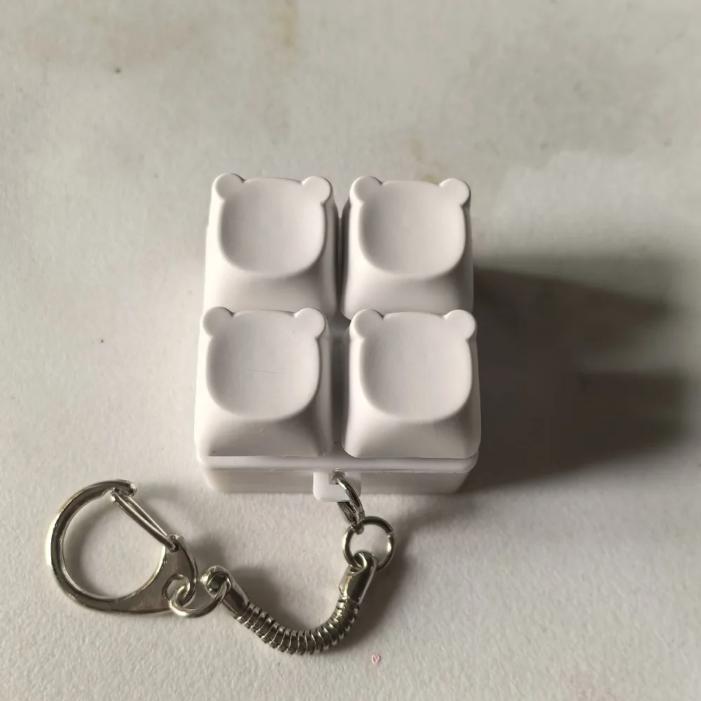 

Новый 2/3/4/9 клавиш, брелок для ключей, кнопка для снятия стресса, колпачок для клавиатуры на палец, голова медведя, сквозняк времени