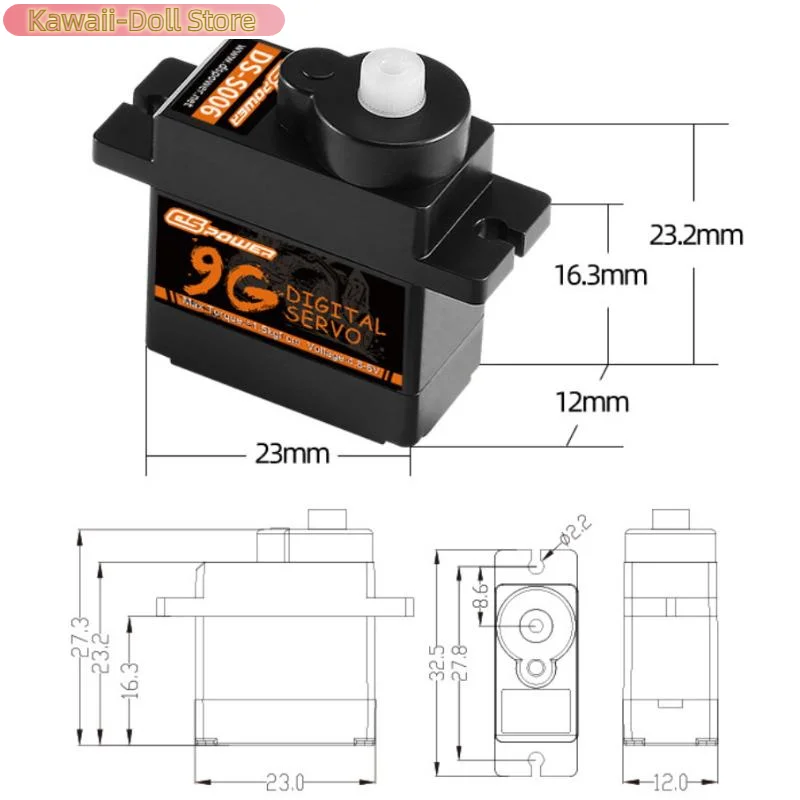 1 Juego de RC avión de ala fija Robot coche barco conducto avión pequeño servomotor 9g engranaje de plástico Servo Digital