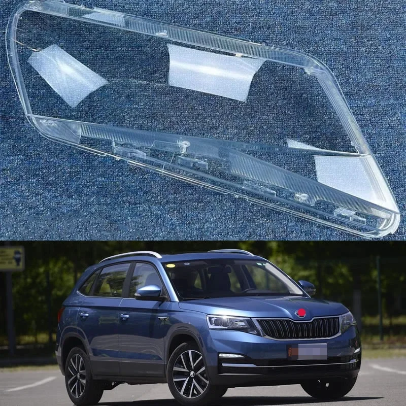 

For Skoda KAMIQ 2018 2019 Car Accessories Headlamps Transparent Mask Lampshade Lamp Shell Masks Headlight Cover Lens Plexiglass