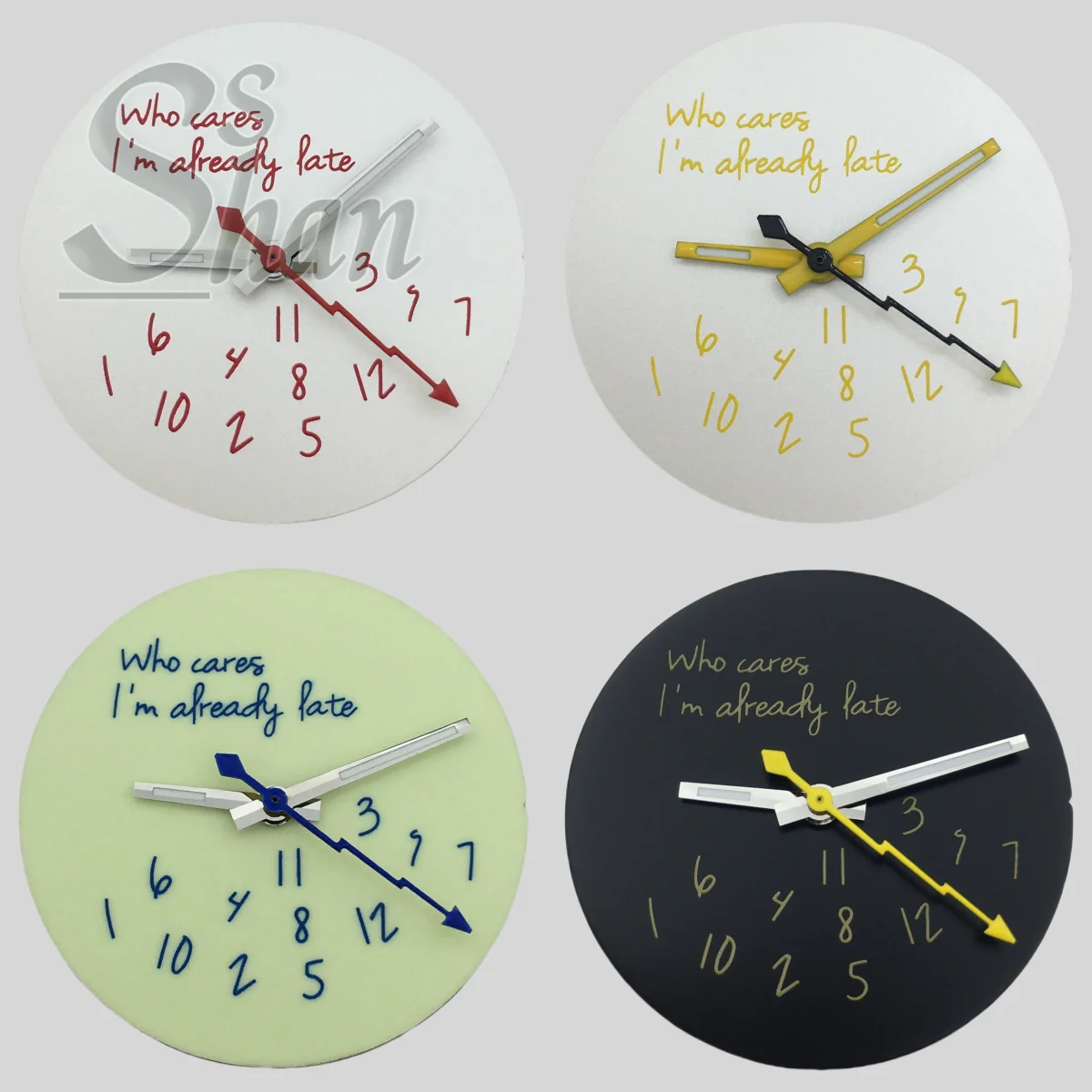 

High Quality NH35 NH36 Watch Dial Set 29mm Dial Watch Faces Fit NH35 Movement Who Cares Lt's Already Late Accessories