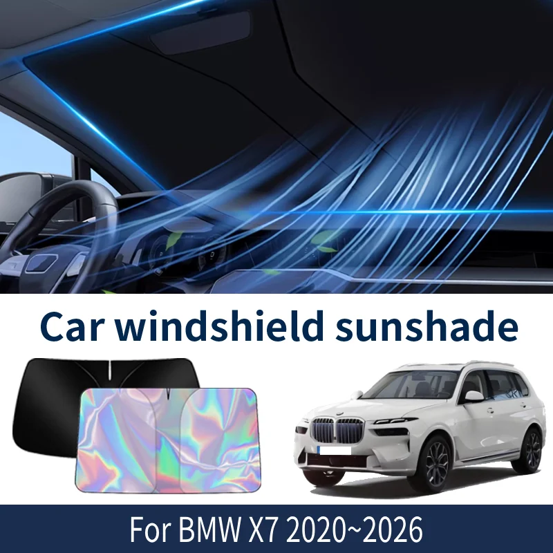 

Front Windshield Sunshade For BMW X7 2020~2026 2025 2024 2023 2022 2021 Car Sun Visor Heat Insulation Summer Cooling Accessories