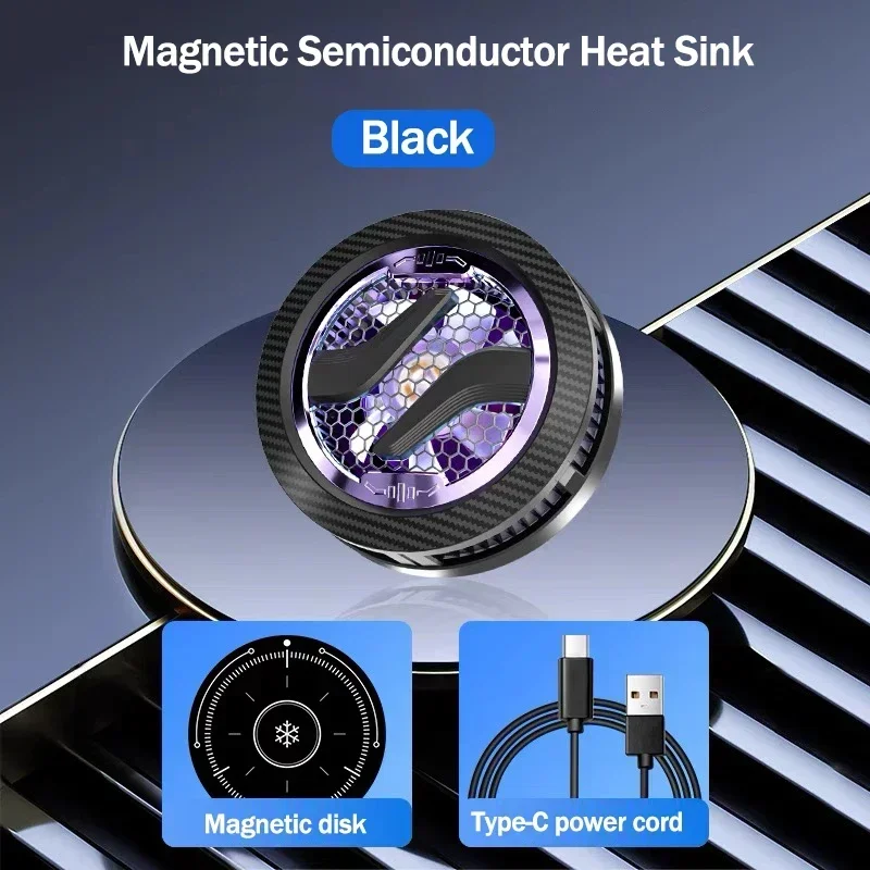 S23 Mobile Phone Semiconductor Magnetic Fan Radiator 3 Gears Adjustment Game Cooler for IOS Android Gaming Accessories Heat Sink