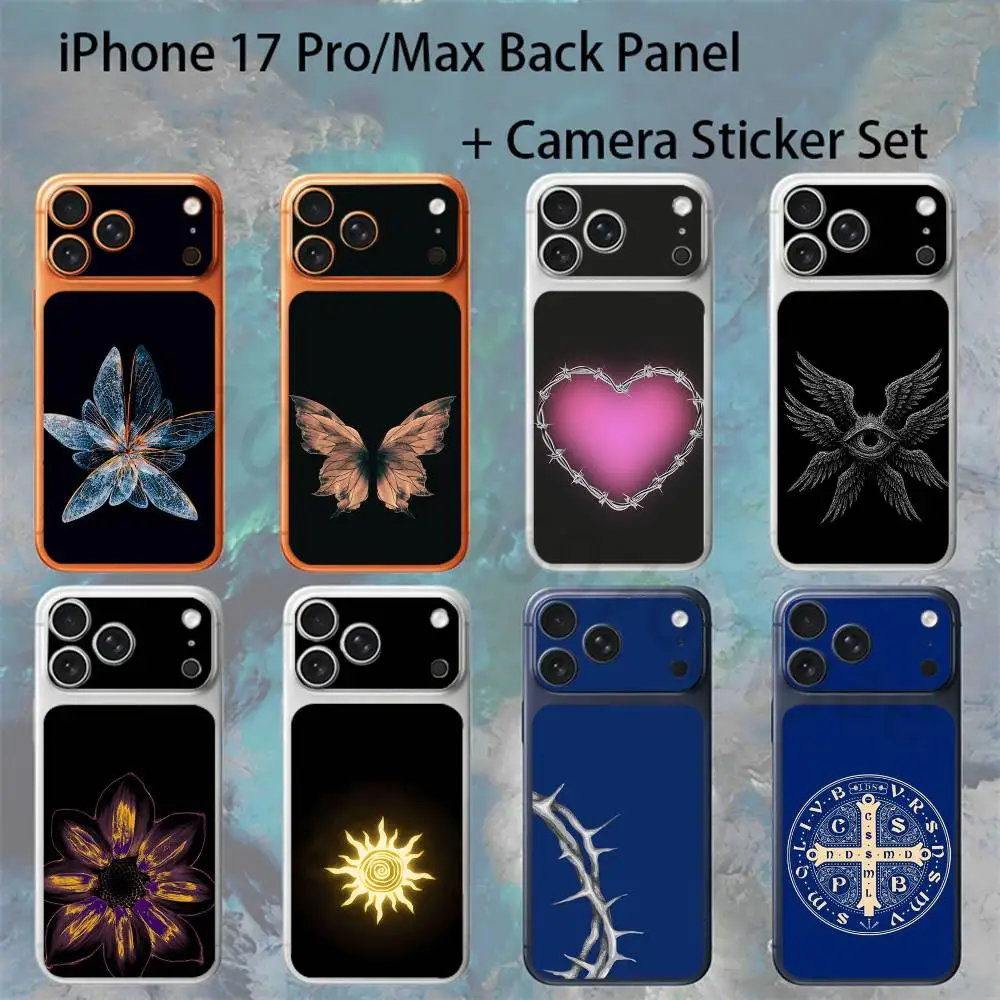 

Simple patterns For iPhone 17 pro Max/17 pro Full Cover Decal Skin Wrap Colorful Rear Protective Sticker Film