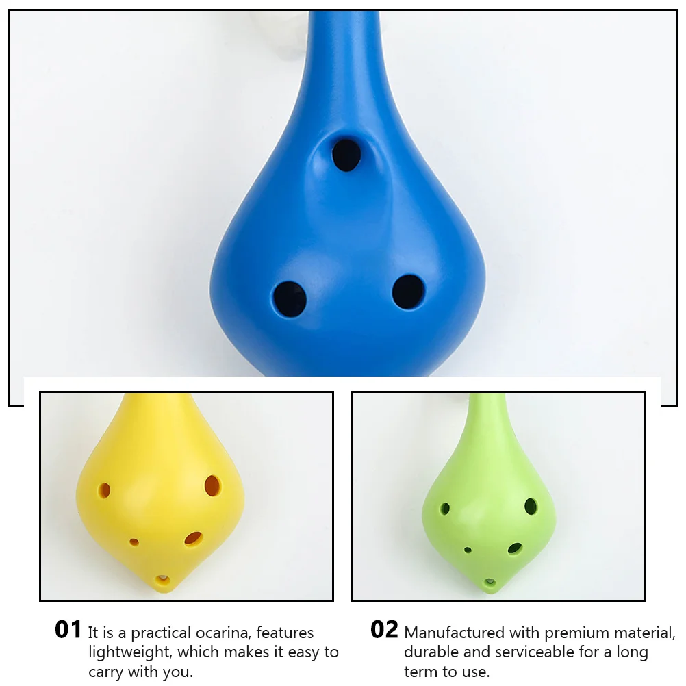 5 Pcs Ocarina Professional Flutes Portable Toy Practical ABS Students Food Grade Plastic Raw Material