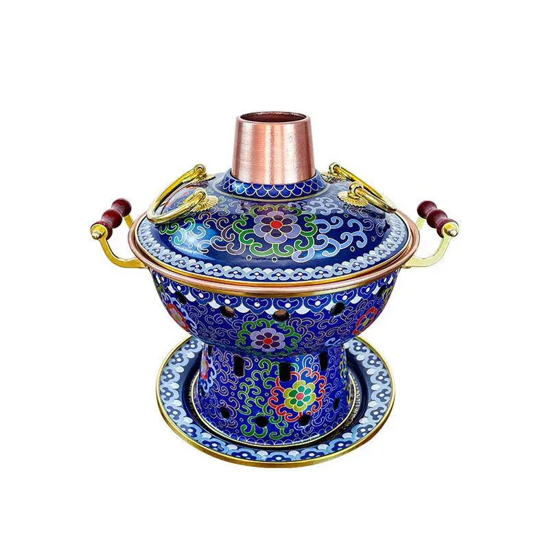 

person alcohol copper hot pot, environmentally friendly oil, purple copper, separate meal, small hot pot, household copper pot