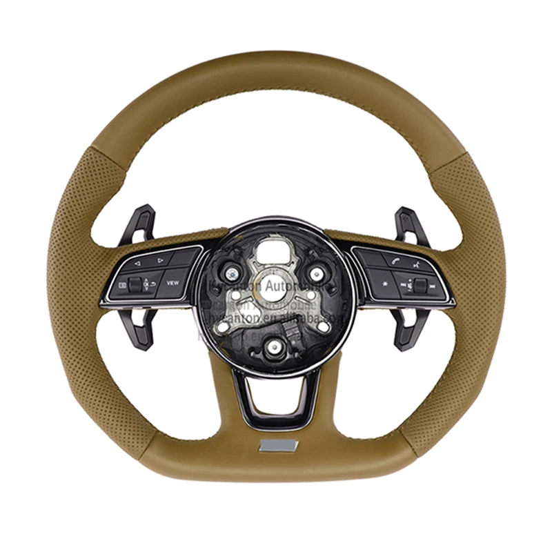 

Перфорированный гладкий кожаный руль с гарантией качества для Audi A3 A4 A5 A6L A7 A7L A8 Q5 Q7 B9 Руль