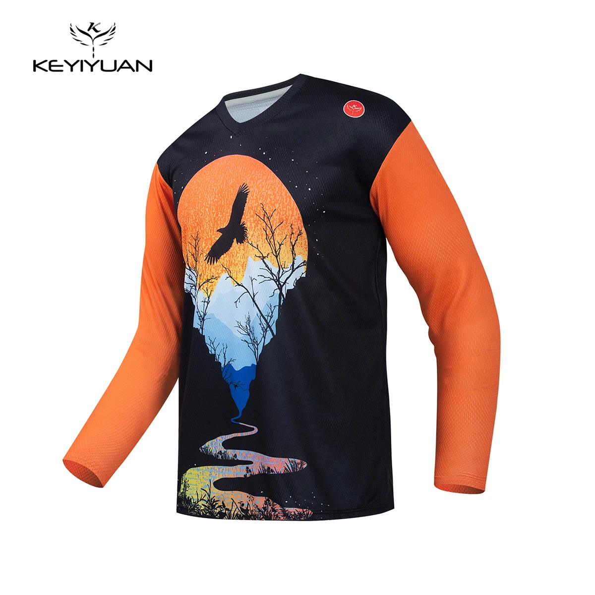 

KEYIYUAN New Men Long Sleeve Motorcycles Shirt Downhill Jersey Bike Clothes Motocross Cycling Wear Bicycle Wear Ropa Mtb Hombre