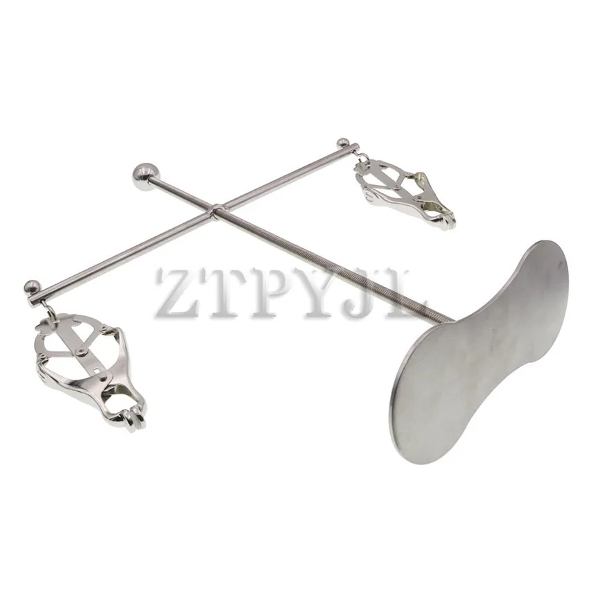 Stainless Steel BDSM Nipple Clamp Spreader Erotic Bondage Breast Clip Stimulation Restraints Slave Sex Toys For Couples Women