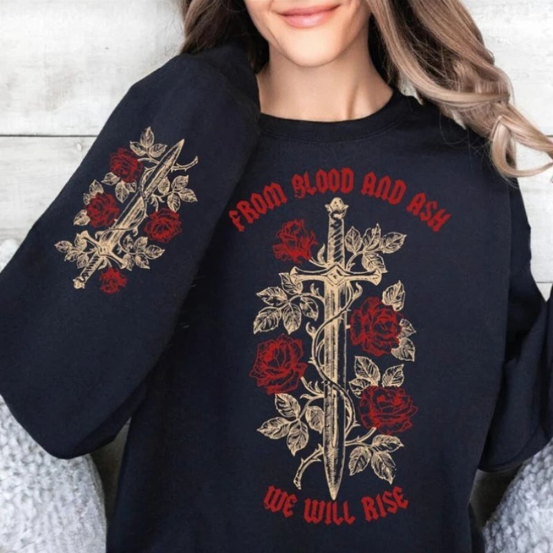 من الدم والرماد سوف نرتفع البلوز والقلنسوة، جنيفر إل بوبي هوك برينس كاستيل كتاب عاشق هدية الشتاء الحراري هوديي #4