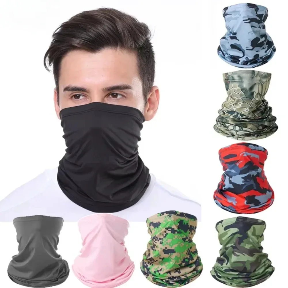 

Outdoor Climbing Fishing Sun Protection Ice Silk Breathable Cycling Face Mask Quick Drying Lightweight Comfort Cycling Equipment