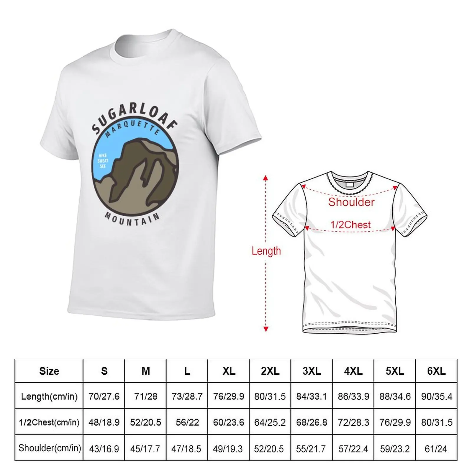 Sugarloaf Mountain, Marquette T-Shirt black cotton t-shirt plain for man package men t shirt cotton 100% T-Shirt