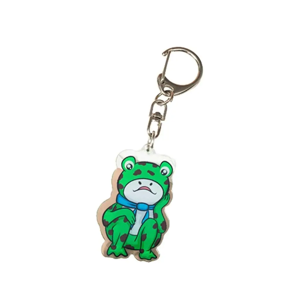 

Cartoon Animal Frog Acrylic Keychain Keyring Acrylic Animal Frog Pendent Frog Green Silent Frog Keychain Lady Girls Gift