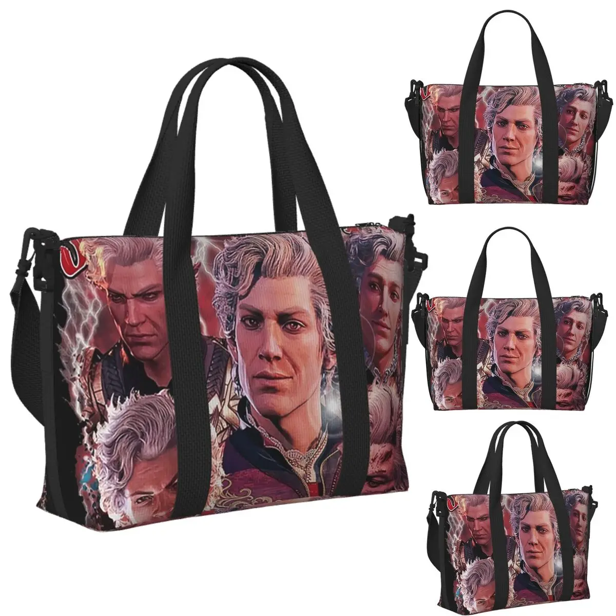 

Astarion Girl Dinner Baldurs Gate Beach Travel Bag Large Capacity Tote Bags for Gym Yoga Women Shopping Duffle Shoulder Bag