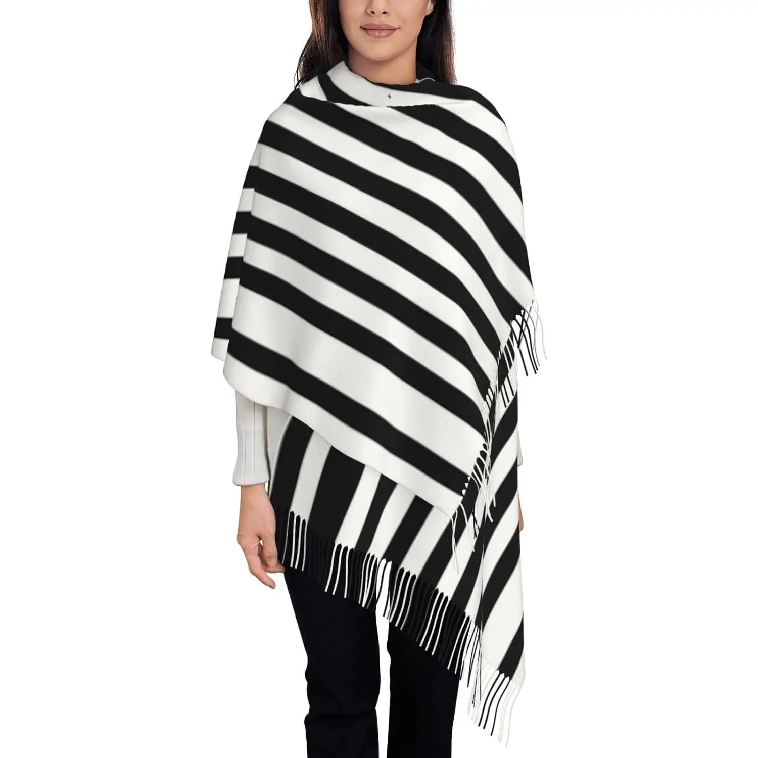 

Элегантный сине-фиолетовый шарф с кисточками и принтом бабочки, легкие женские шали, повседневные дорожные пашмины