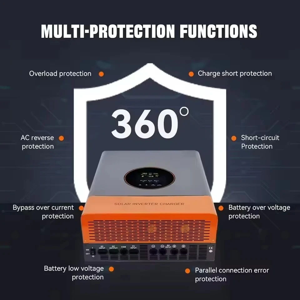 EU Stock Home Energy Storage System with 10KW 48Vdc 230Vac Solar Inverter and 15KWh 51.2V Energy Storage Battery