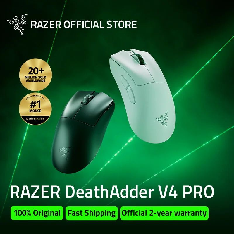 Razer DeathAdder V4 Pro Wireless Gaming Mouse, 8K Polling Rate,56g