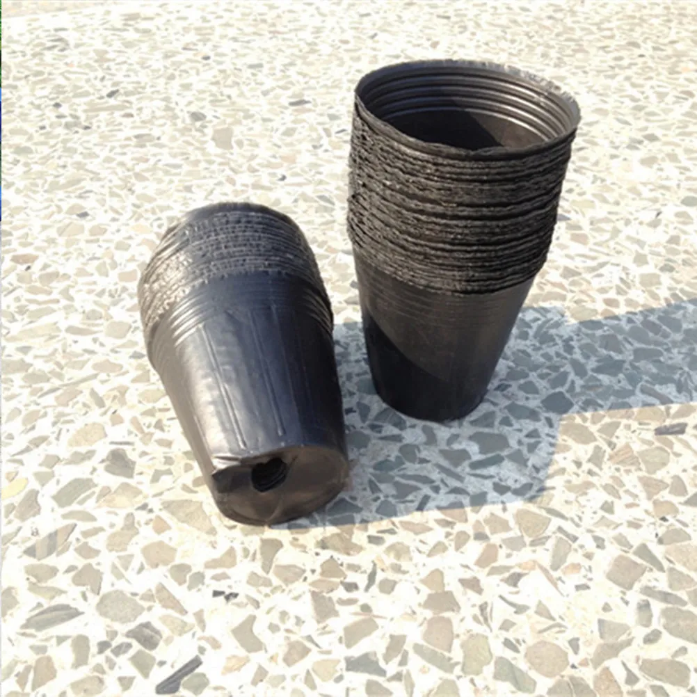 300pcs Nutrition Cup Eco Friendly Flower Pots Thin Plastic Lightweight Garden Tool Storage Container