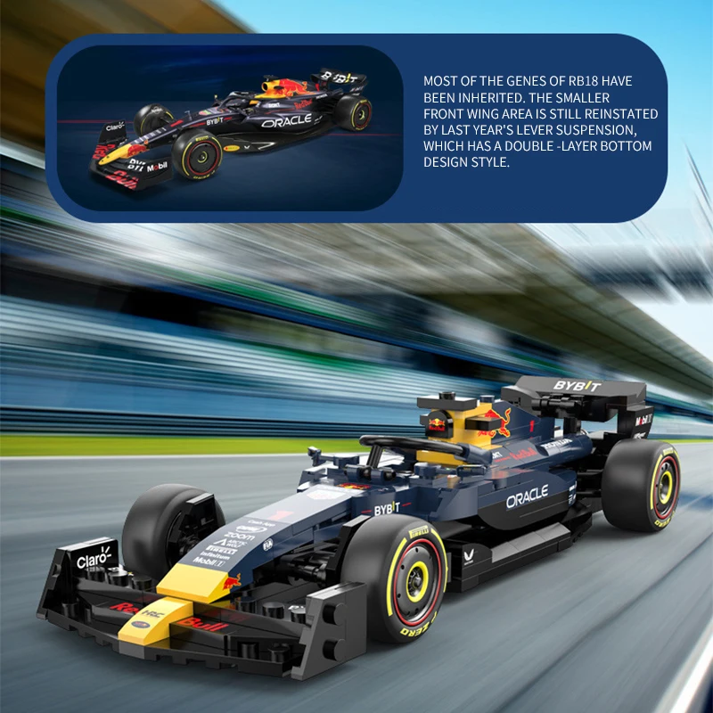 Nowy 1/24 F1 RB19 # Max Verstappen # 11Perez Formula Racing Car Model klockรณw do montaลผu zabawek Pojazd Klocki Prezent
