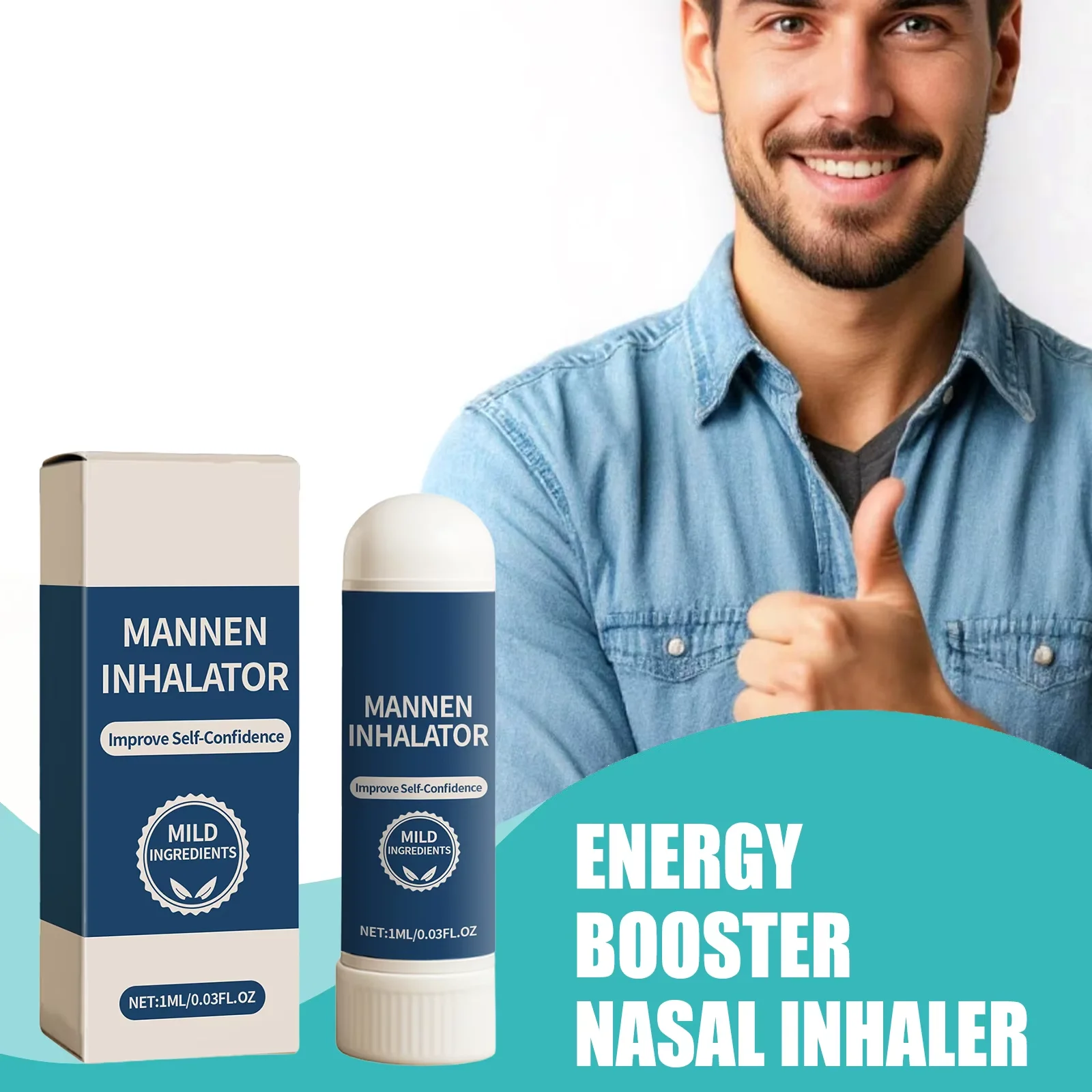 Men Energy Booster Nasal Inhaler Enhance Vitality Level Maca Booster Male Stronger Awakening Brain Relieve Fatigue Nasal Inhaler