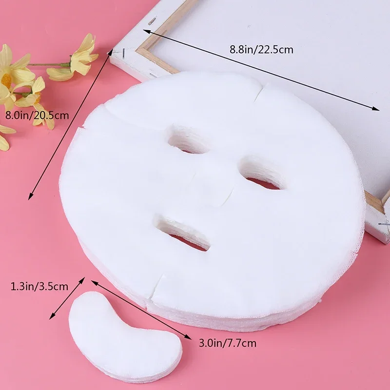 100pcs/lot Disposable Face Mask DIY Soft Non-toxic Pure Facemask Sheet Beauty Tools Breathable Cotton Face Mask Sheet Paper New