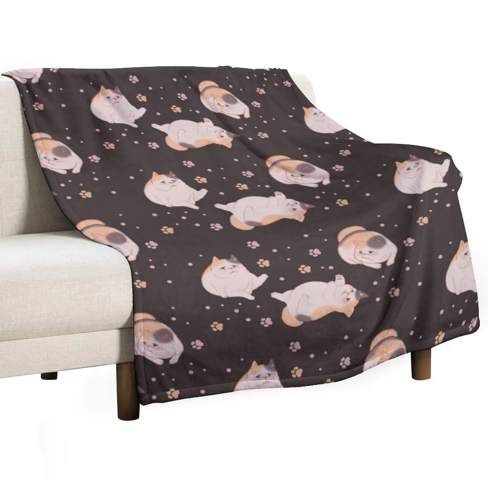 

FFXIV - Playing Fat Cats (Dark) Throw Blanket Bed Fashionable Soft Big Picnic Soft Blankets