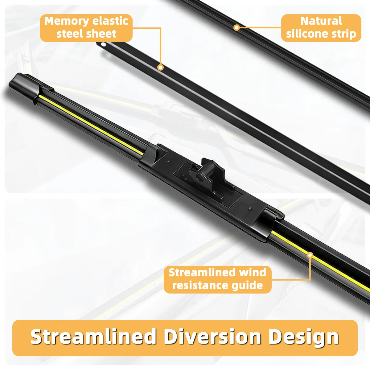 2PCS Front Wiper Blades Fit For Daihatsu Terios J200 F700 Thor M900S M910S 2006-2026 Car Premium Quiet Streak-Free Durable Parts view 4
