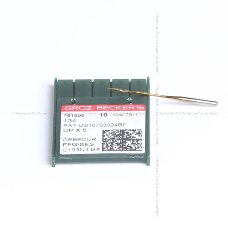 10PCS DPX5 DP*5 Groz-Beckert Gold Sliver Needles Gebsaj FFG/SES Heat-Proof Needle135*5 for Buttonholing Template DY Industrial