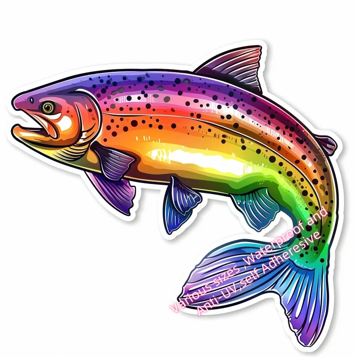 X39  Salmon Car Sticker Funny Fine Decal PVC Material Personality  Waterproof  Decals