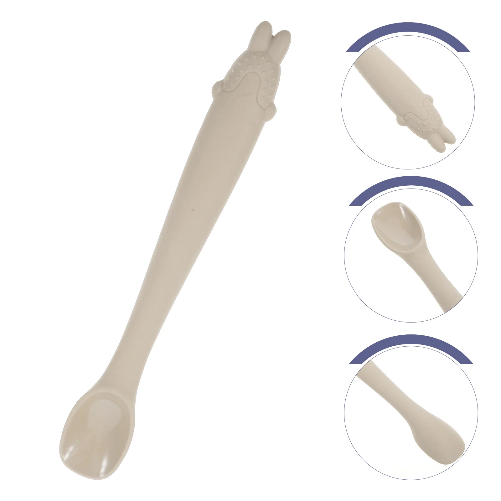 

Silicone Baby Feeding Spoon Bright Color Flexible Safe Feeding Utensil Baby Training Supplies Spoons