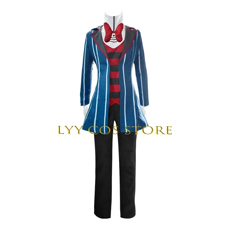 Demon Vox cosplay anime Hotel 3 costume da uomo trench uniforme cappello set Vees outfit abiti da festa di Halloween per donna uomo