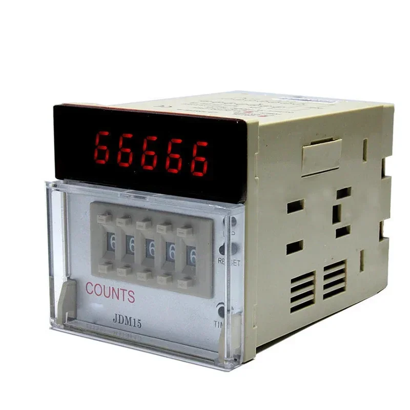 220v Electric Digital Display Counter COUNTS DHC JDM15 Five Digit Addition and Subtraction Counter Reversible
