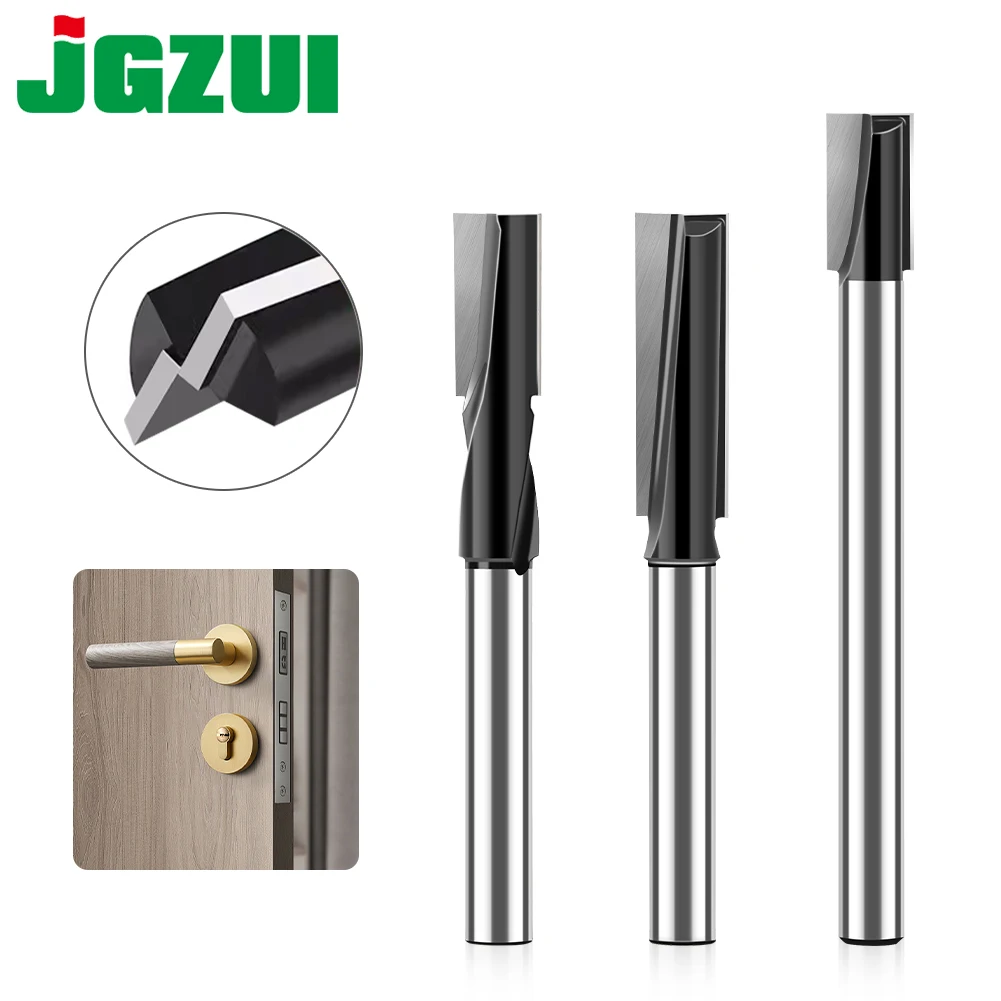 1PC 12mm 12.7mm Shank Lengthened Cleaning Bottom Keyhole Router Bit Diameter 16,18,20mm Engraving Machine Woodworking