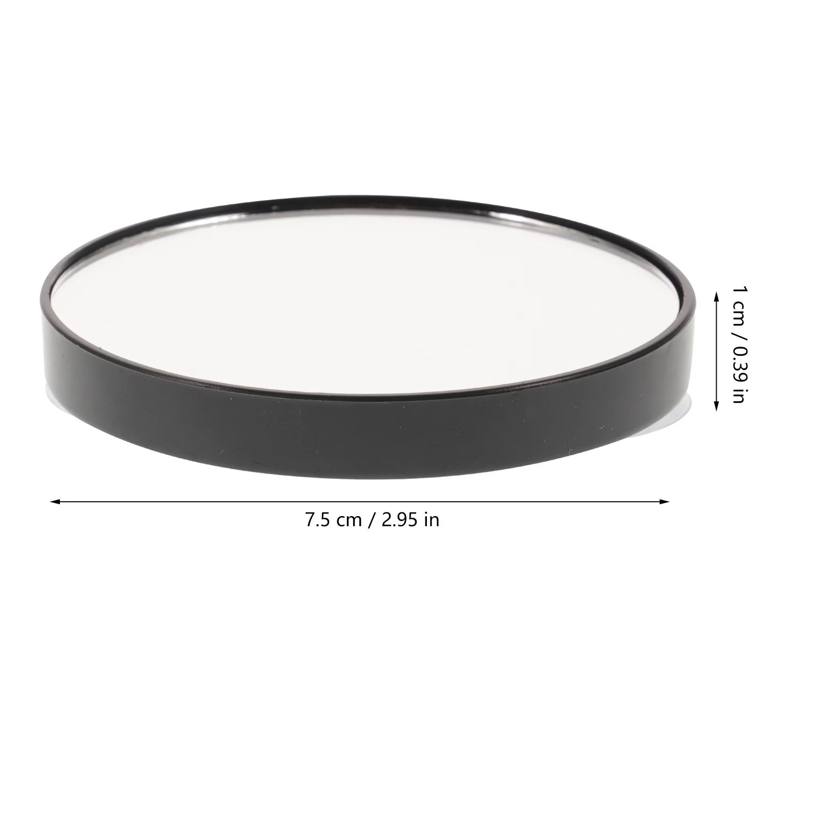 

Compact 5x Magnifying Makeup Mirror Black Small Round Travel Bathroom Pocket Wall Mount Suction Cup Magnification Tool