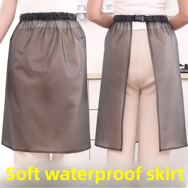 Household half waist waterproof apron oil resistant kitchen dishwashing apron men' women's work clothes multifunctional apron