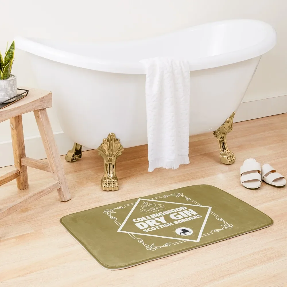 

COLLINGWOOD GIN Label Border Reivers Bath Mat Rug Foot Toilet Carpet Kitchen Bathrooms Accessories Novelties Mat