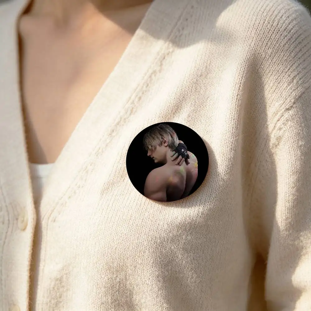 Cool L-Leon Kennedys Badge Pins For Friend, Backpack, Clothing, Collectible Accessories, Jewelry Gift