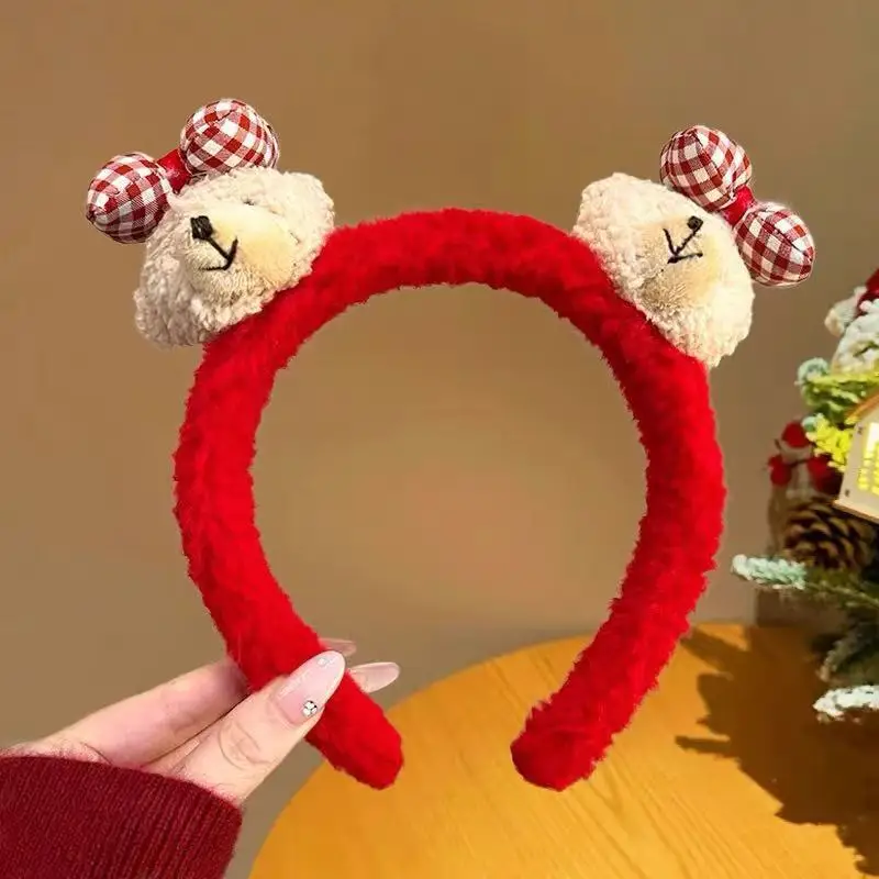 أنيقة القوس الدب الدب غسل الوجه هيرباند للفتيات 2024 جديد المضادة للانزلاق واسعة حافة عقال لطيف دبوس الشعر إكسسوارات الشعر